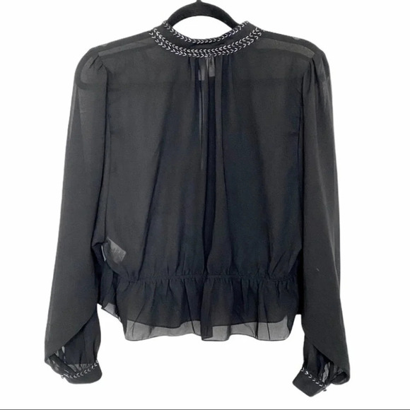 Free People Sheer Embellished Blouse - Picture 5 of 8